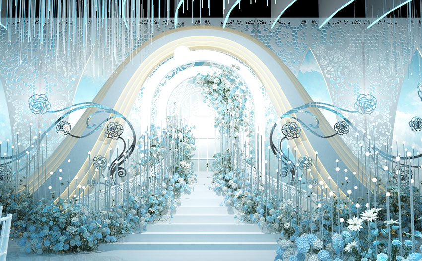 新城街道釡香烙馍村水晶厅效果展示